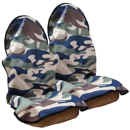 Car Seat Cover Protector Front Seats (2Pcs Front Seat Towel / Camouflage)