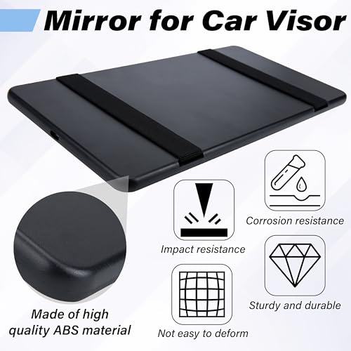 2 PCS Car Sun Visor Mirror (Black)
