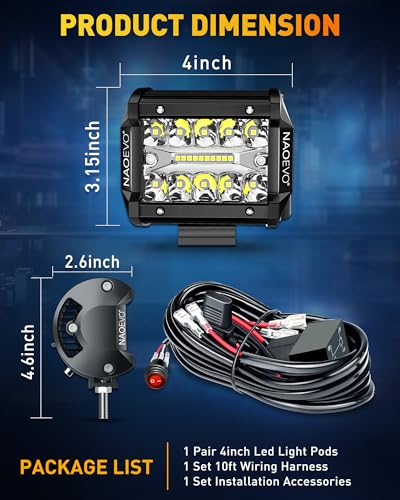 4 Inch LED Pod Lights (White)
