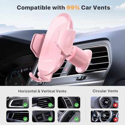 Phone Holders for Your Car with Metal Hook Clip (Pink / 1 Pack)