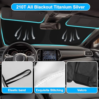 Windshield Sun Shade for 2014 (For 2014-2026 Jeep Cherokee)