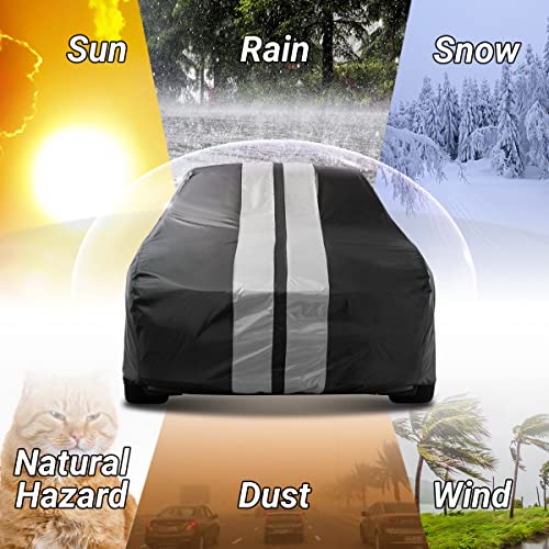 Car Cover All Weather for 1974 (Black / Gray (Stripe) / 5. Camaro 1974-1981)