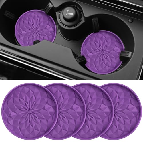 Car Coasters for Cup Holders [4 Pack] (4pack-deep Purple)