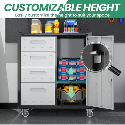Garage Tool Cabinet Set (Black & Grey)