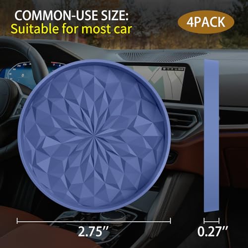 Car Coasters for Cup Holders [4 Pack] (4pack-navy Blue)