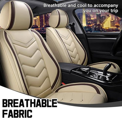 Car Seat Covers for Chrysler Pacifica 2004 (2 Pcs Front / Beige)