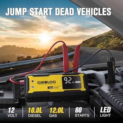 GT4000S 12V 4000A Peak Jump Starter with 100W Two (Yellow)