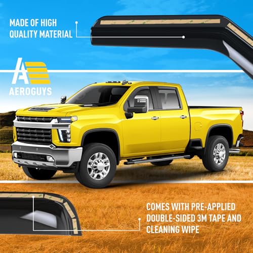 Extra Durable Window Deflectors In (For Chevy Silverado 20-26 2500/3500)