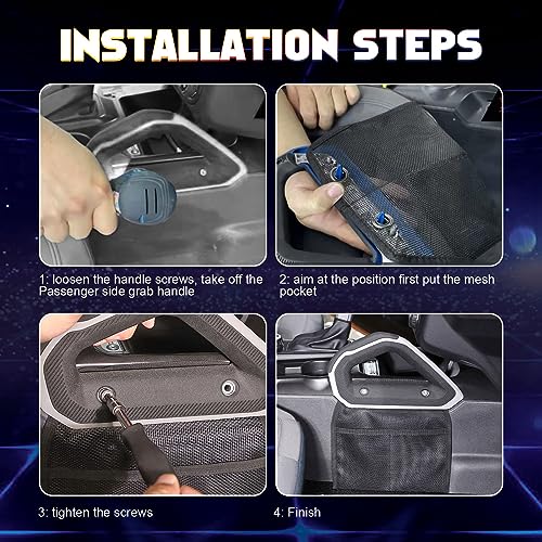Car Interior Center Console Side Passenger Seat Gap Pocket Organizer Grab Handle Mesh Storage Bag Accessories