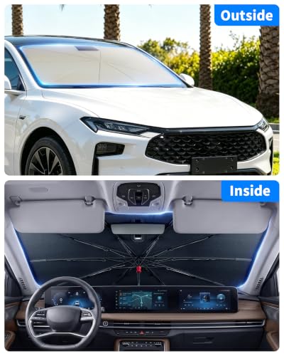Windshield Sun Shade Umbrella (Small(53"L x 29"W))