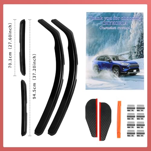 in Channel Window Rain Guards Fit for Tacoma 2005 (For 2005-2015 Tacoma Double Cab)