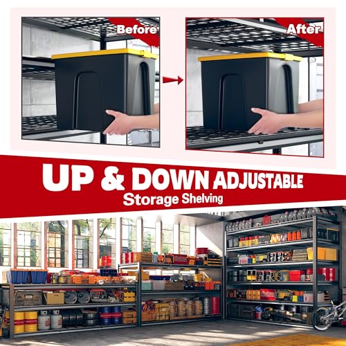 60" W Garage Shelving (6-Tier, 60"W x24"D x84"H)