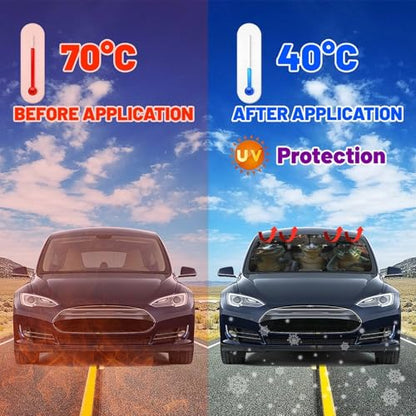 Funny Crocodiles Car Windshield Sun Shade Umbrella Sunshade Block UV Rays Sun Visor Protector Auto Windshield Sunshade to Keep Vehicle Cool for Cars Trucks & Suvs 57 X 30 in (57'' X 30'' / ylzys-7)