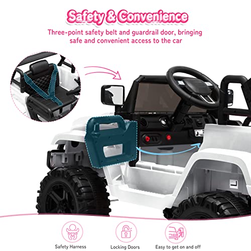 Ride on Truck with Remote Control (White)