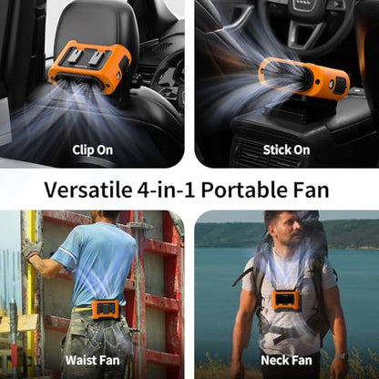 Socool Portable Car Fan (Orange)