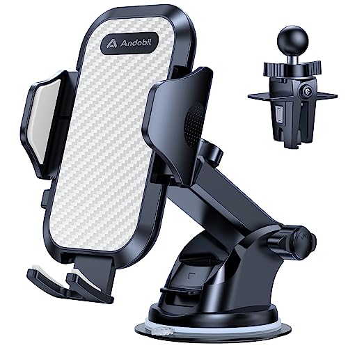 Car Phone Mount [Ultra Stable & Big Phones Friendly] Cell Phone Holders for Your Car Dashboard Windshield Vent Truck