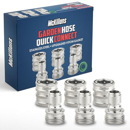 Water Hose Quick Connect [UNIVERSAL FIT] 3 Pack (Quick Connects)