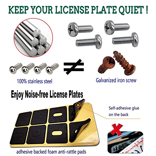 American Flag License Plate Frames (Black - 2 Pack)