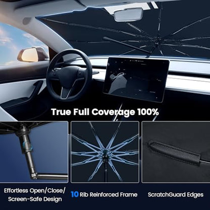 Windshield Sun Shade Umbrella for Toyota 4Runner 2010 (For Toyota 4Runner 2010-2025-ICY)
