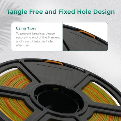 PLA Filament 1.75mm + (Orange Green Gradient)