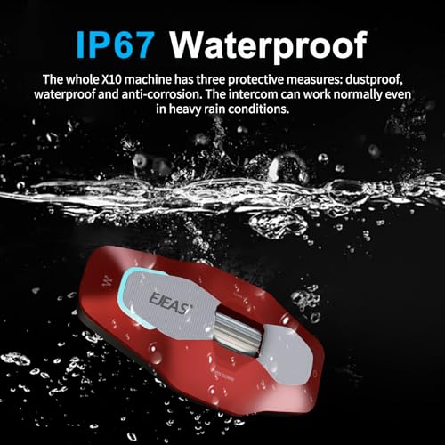X10 Motorcycle Helmet Bluetooth Headset Speakers Headphone (Red)