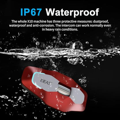 X10 Motorcycle Helmet Bluetooth Headset Speakers Headphone (Red)