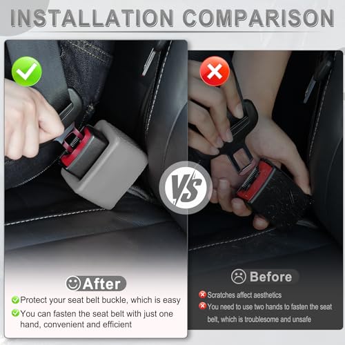 2PCS Seat Belt Buckle Holder (Gray)