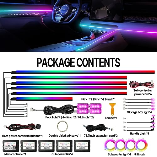 Dreamcolor Acrylic Ambient Lighting Car Lights (dreamcolor 22 lights)