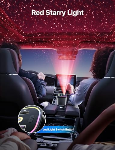 Retractable Car Charger with Starlight (Light Silver / Apple & Type C)