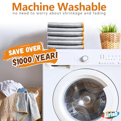 Glass Polishing Streak Free Miracle Cleaning Cloth (Sliver-orange)
