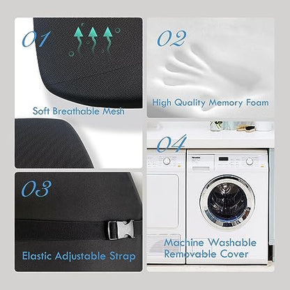 Super Cozy Lumbar Support Pillow for Car (Backsaver-two)