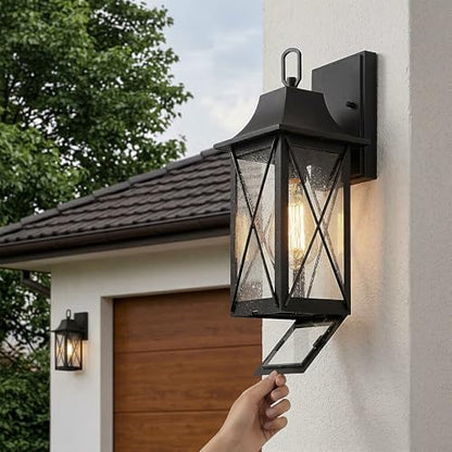 13 inch Outdoor Porch Wall Light (Matte Black / 13-inch)