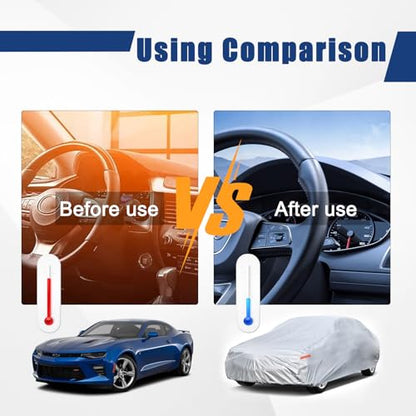 6 Layers Waterproof Car Cover for Chevrolet Chevy Camaro 2010 (LM-Silver / 14. Custom Fit Chevrolet Camaro)