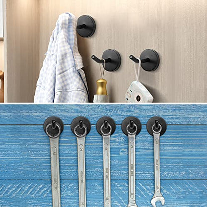 Coat Hooks Wall Mount Hooks for Hanging Hat Hurse Robe (Matte Black / 2 Inch (Wall))