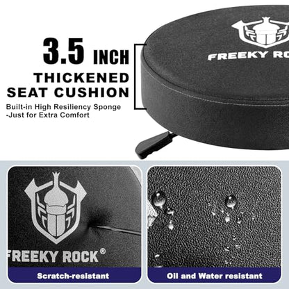 Rolling Shop Stool with Wheels (Black)