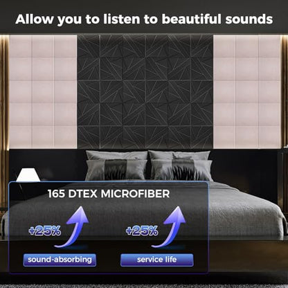 15 pcs 165dtex Microfiber Acoustic Panels (15 Pack / Pure Camel)