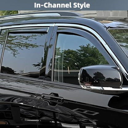 4PCS in Channel Window Rain Guards for 2021 (For 2021-2026 Grand Cherokee)