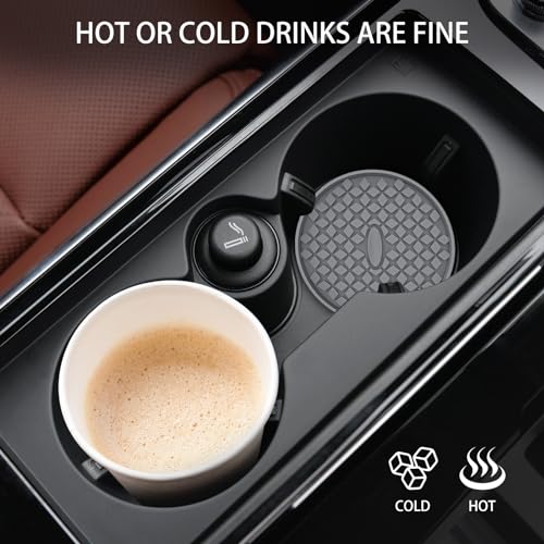 Car Cup Coasters [4 Pack] Silicone Car Coasters (4 Pack-deep Grey)