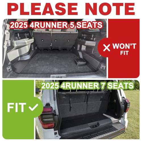 Trunk & Rear Seatback Mat for 2025 2026 4Runner (4Runner | 7-Seat | 2025+)