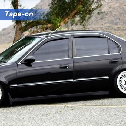 Window Visors Rain Guards for 1996 (1996-2000 Honda Civic Sedan)