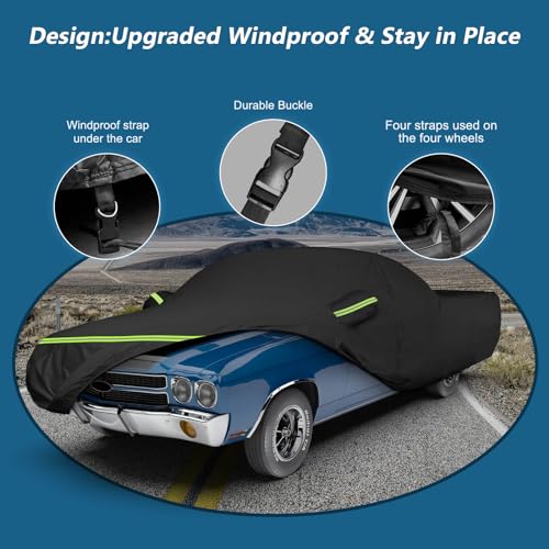 Waterproof Car Covers for Chevrolet El Camino 1964 (Black / for Chevrolet El Camino 1964-1967/1978-1987)