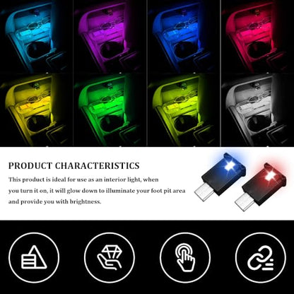 2PCS Mini USB LED Car Light (2PCS)