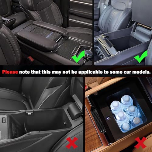Car Center Console Organizer Tray Compatible for 2022 2023 2024 2025 2026 Grand Wagoneer L Accessories for Grand Wagoneer 2022 2023 2024 2025 2026 Armrest Storage Box Organizer