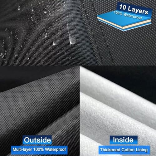 10 Layers SUV Car Cover Custom Fit for Toyota Highlander (Black Gray / Custom Fit for Toyota Highlander)