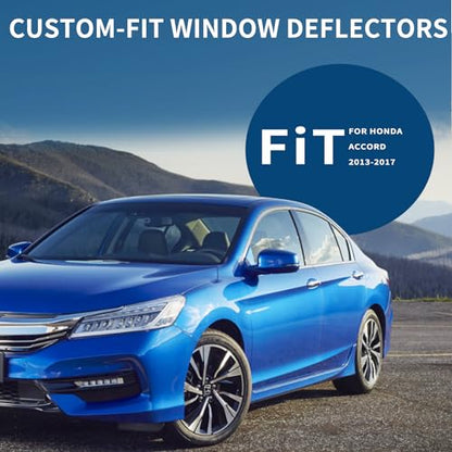 Window Visors Rain Guards Fits for Honda Accord 2013 (Fit for Honda Accord 2013-2017)