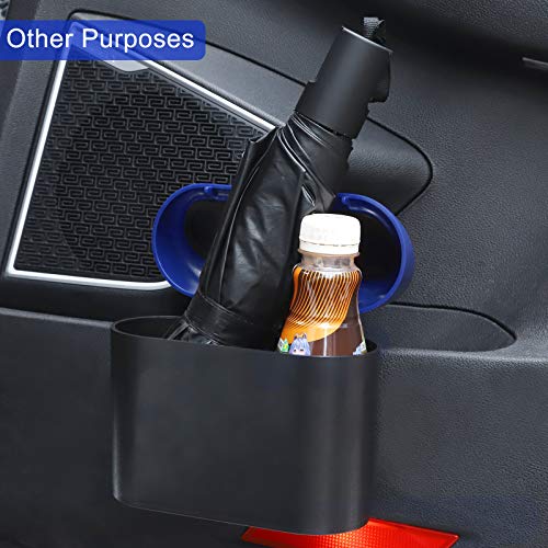 Car Trash Can with Lid (Black/Blue Lid)