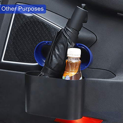 Car Trash Can with Lid (Black/Blue Lid)