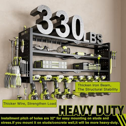 Power Tool Drill Holder Wall Mount (Black)