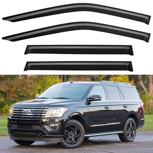 Window Visors Rain Guards for 2018 (2018-2024 Ford Expedition)