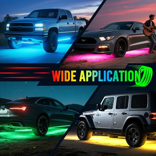 U8 RGBW Underglow LED Light Bars (RGBW & 2 Remote)
